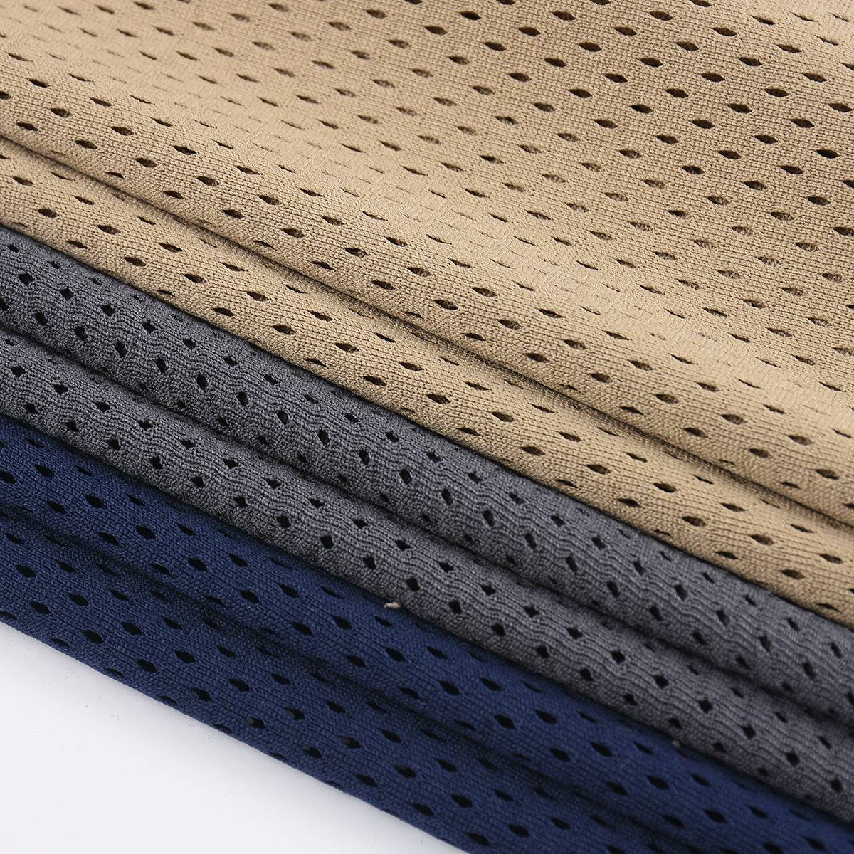 Factory direct supply of 75D low-elasticity seven-hole and one-hole fabric warp knitted mesh fabric breathable and quick-drying sportswear and shoe material fabric pic 1