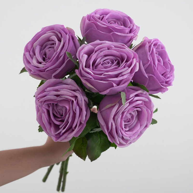 仿真单支手感保湿桑拉玫瑰 婚庆婚礼配材家居桌面装饰摄影道具详情13