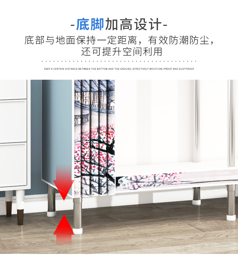 简易衣柜组装结实耐用出租房用布衣柜加厚加粗全钢架柜子卧室家用详情13