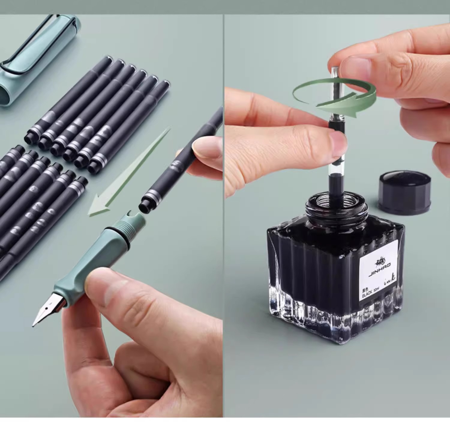 莫兰迪色系钢笔签字笔练字正姿复古色书法笔硬笔初学者可替换墨囊详情8