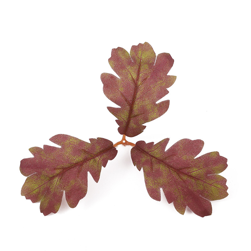 仿真枫叶绿色植物圣诞节节日纯手工装饰拍照摄影道具人造叶片详情7