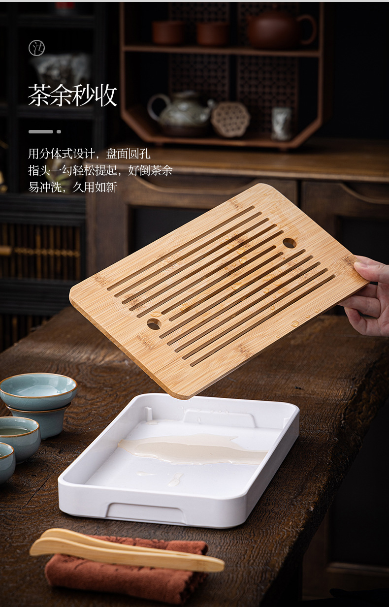 汝窑旅行茶具套装整套户外便携式功夫茶具茶壶茶盘商务茶具礼品详情14