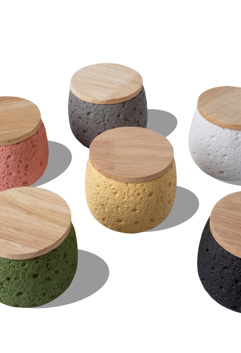 Pet funeral products: Ceramic urn for pets, six colors, wooden lid, texture design, pet urn for ashes, pet funeral products pic 12