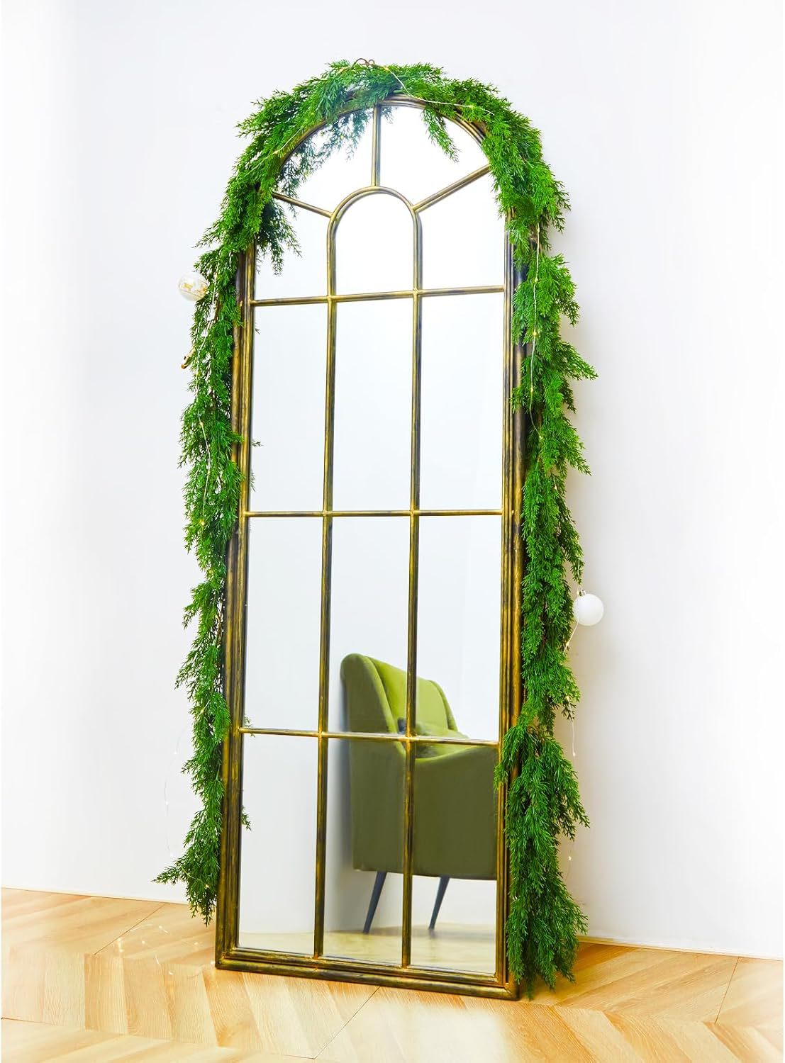 亚马逊新款仿真圣诞松针藤条手感软胶圣诞节装饰人造松针水草藤条详情4