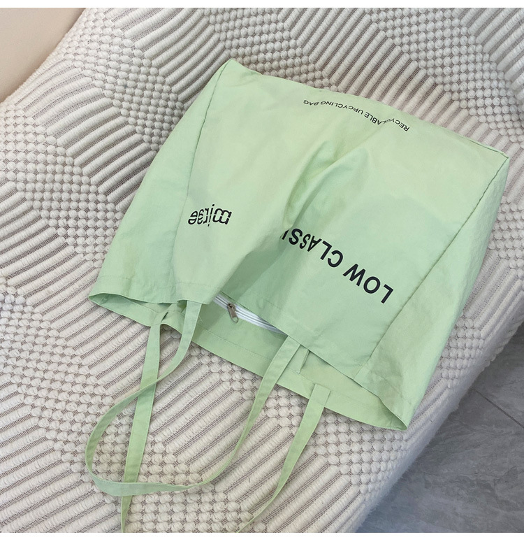 热巴同款帆布包LOWCLASSIC大容量通勤单肩包简约购物袋潮百搭详情12