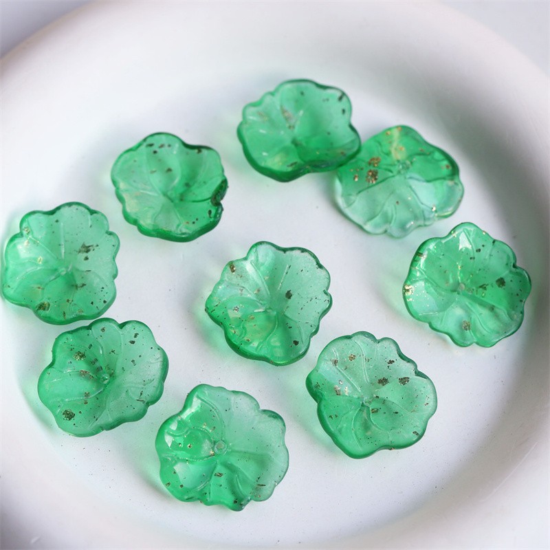 琉璃22*24mm立体圆荷叶diy古风发簪玉簪花叶子荷花步摇材料配件详情2