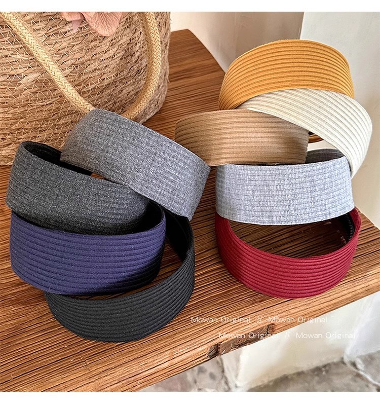 易梦玲同款窄版针织宽边发箍女高颅顶运动加宽发带头箍高级感头饰详情6