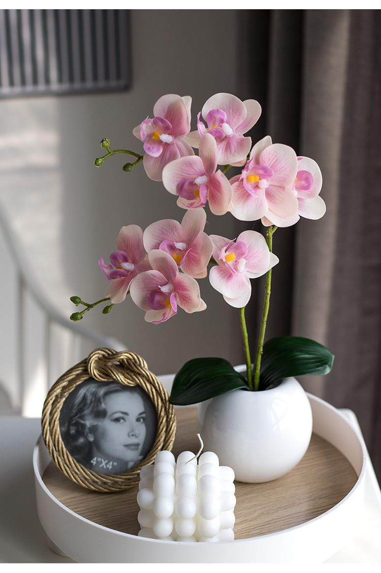 仿真花新中式蝴蝶兰厂家家居装饰婚庆手捧花假花套装摆件装饰详情10