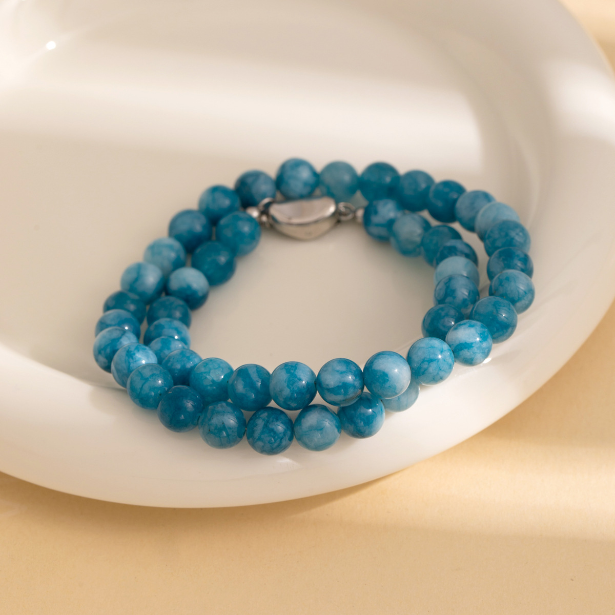 High-end colored beaded necklace for women, light luxury and niche spring and summer dopamine freshwater pearl collarbone chain necklace wholesale pic 68