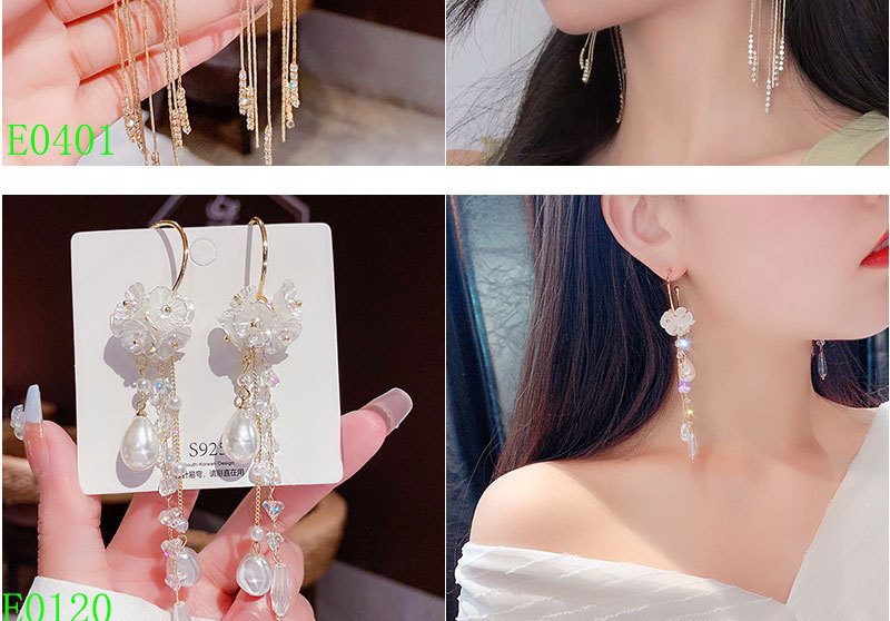 925银针轻奢锆石百搭耳环高级感时尚耳钉女气质爆款流苏耳饰批发详情18