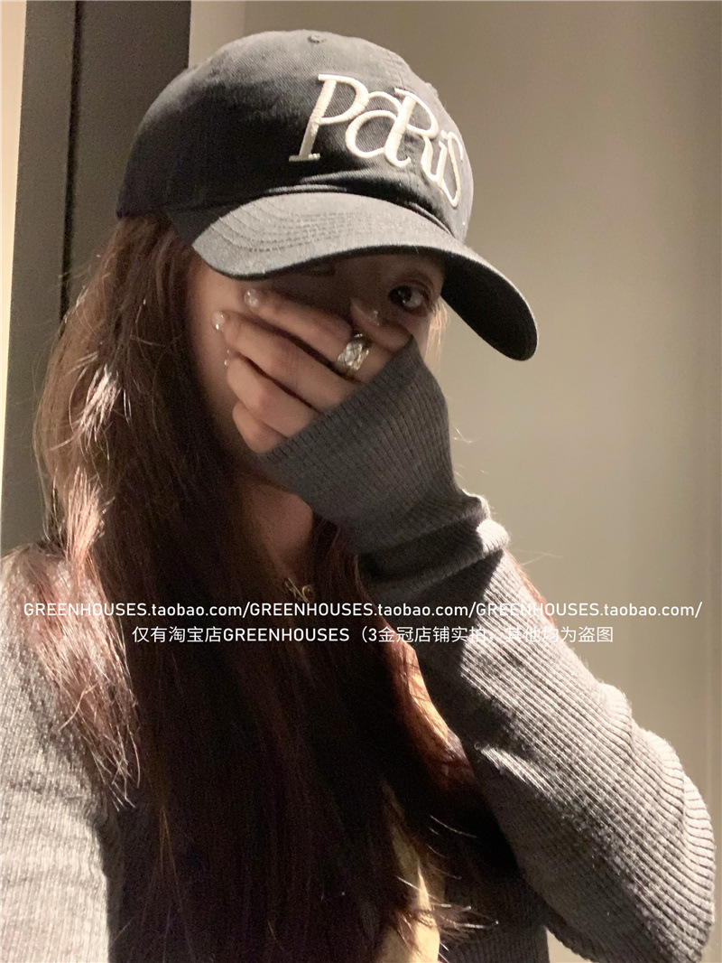 美式复古休闲百搭刺绣鸭舌帽子女韩版遮阳显脸小大头围棒球帽男潮详情15