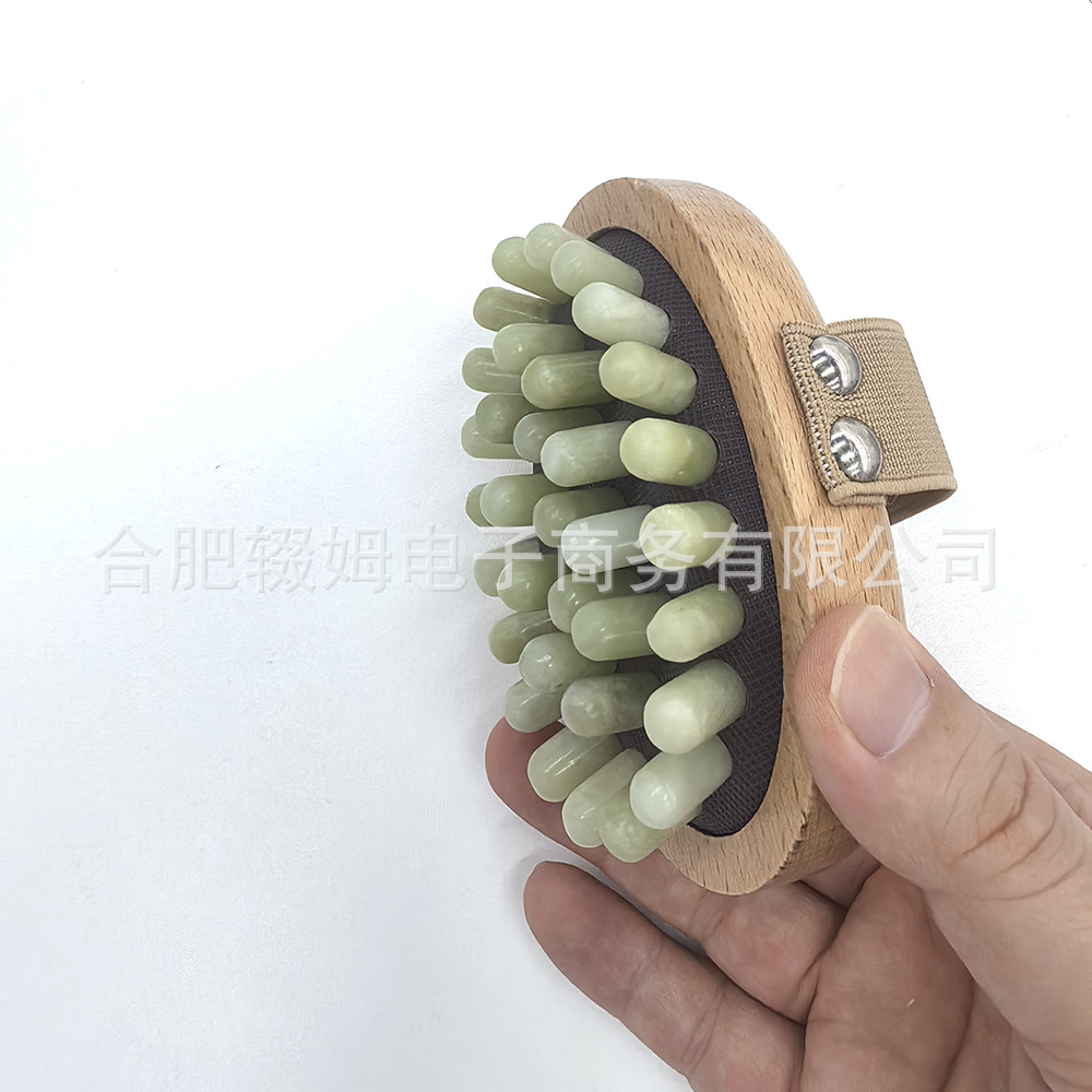 天然岫玉玉石气垫按摩器全身肩颈多功能颈椎按摩器头部按摩梳厂家详情21
