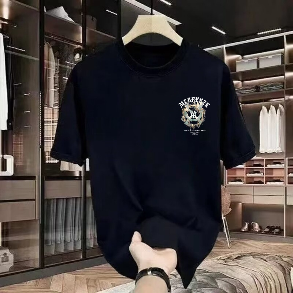 National trendy summer 2025 camiseta de manga corta hombre estampado cuello redondo cuerpo adolescente legging suelto camiseta pic 32