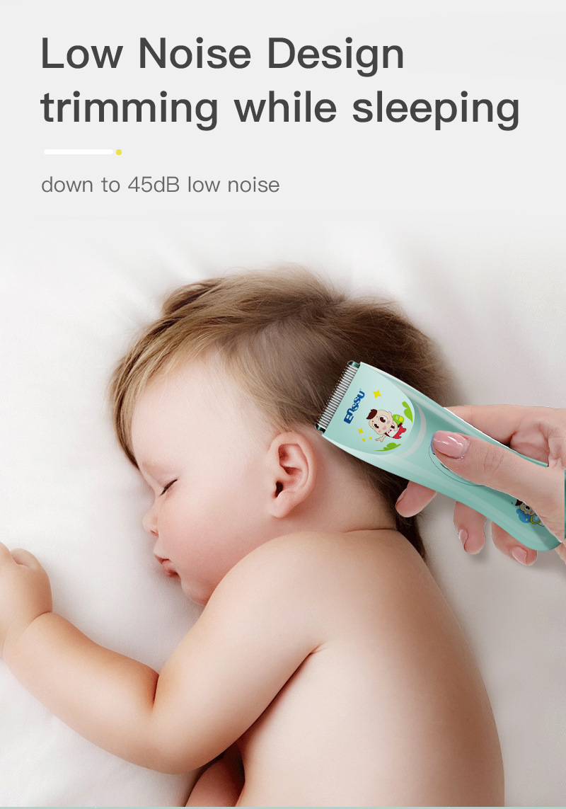 Sakura Baby Hair Clipper, a special hair cutting tool for babies, features ultra-quiet automatic hair suction and is a perfect electric clipper for newborns pic 10