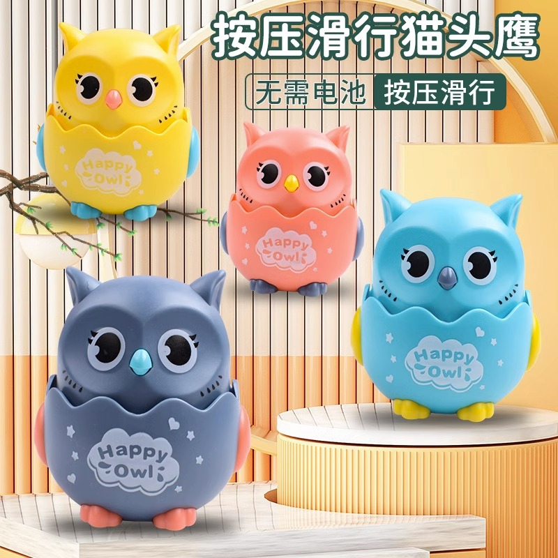 跨境儿童特技翻滚越野车惯性工程马卡龙涂鸦车猫头鹰男孩汽车玩具详情13