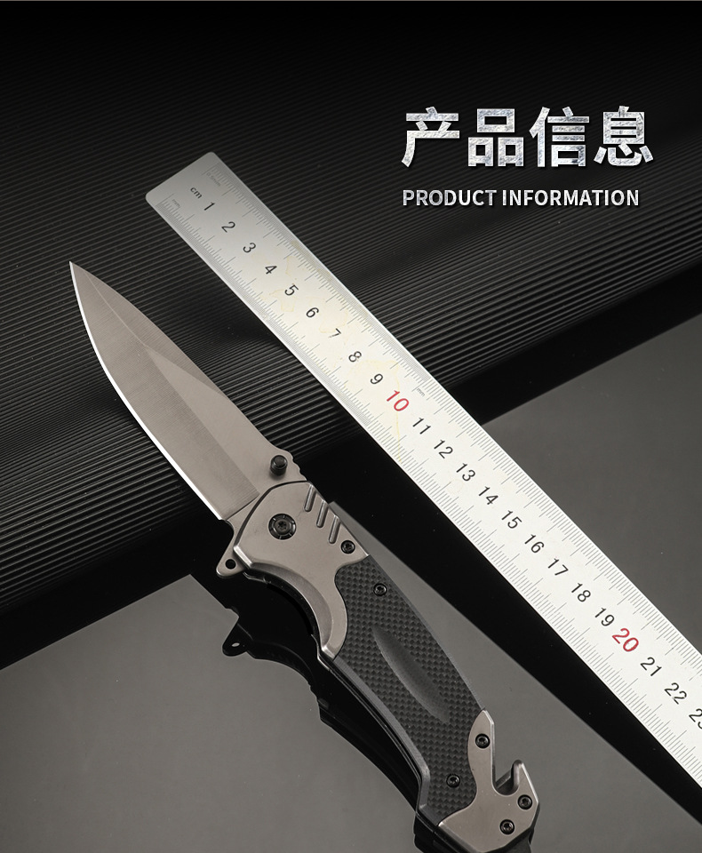 G10 Outdoor multi-purpose tactical survival knife, camping portable pocket self-defense knife, stainless steel folding knife, folding knife design for easy carrying pic 8