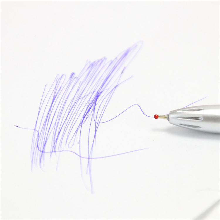 Yalong is offering a hot promotion on a 0.7MM blue refilled needle-shaped imported plastic office ballpoint pen and oil pen pic 4
