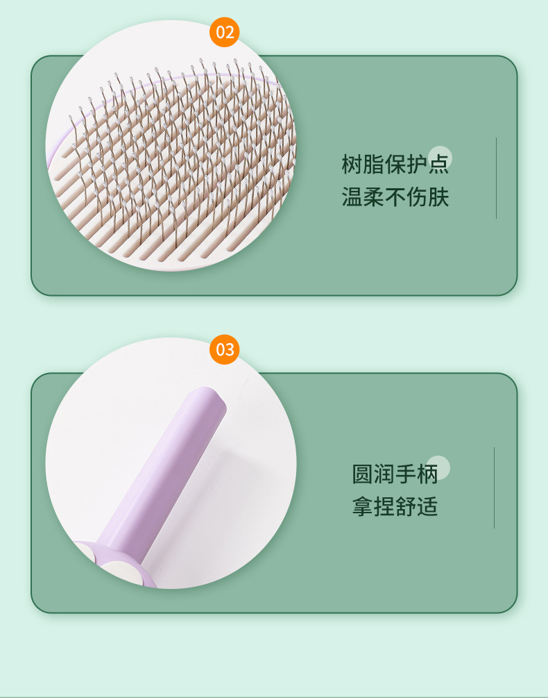 Flower pet cat comb, stainless steel needle massage cleaning needle comb, dog hair removal brush, portable one-click self-cleaning comb pic 19