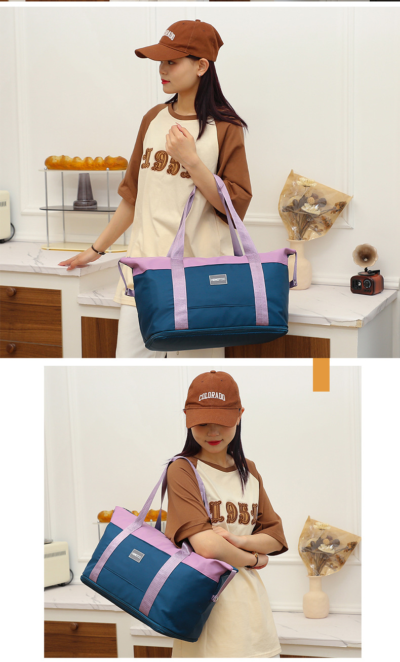 Large-capacity travel bag for women with a super large handle, portable for business trips, maternity storage bag, sports and fitness bag, luggage bag pic 7