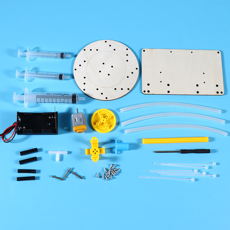 DIY wooden brake disc system technology creation small invention student handcrafted scientific experiment Brake model toy pic 2