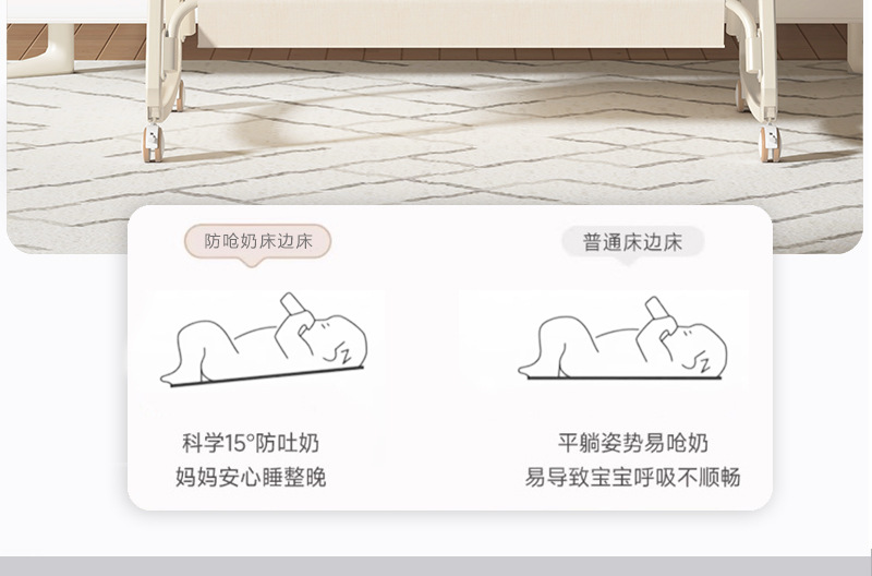 婴儿床可移动多功能折叠新生儿摇篮床亚马逊便携式尿布台拼接大床详情13