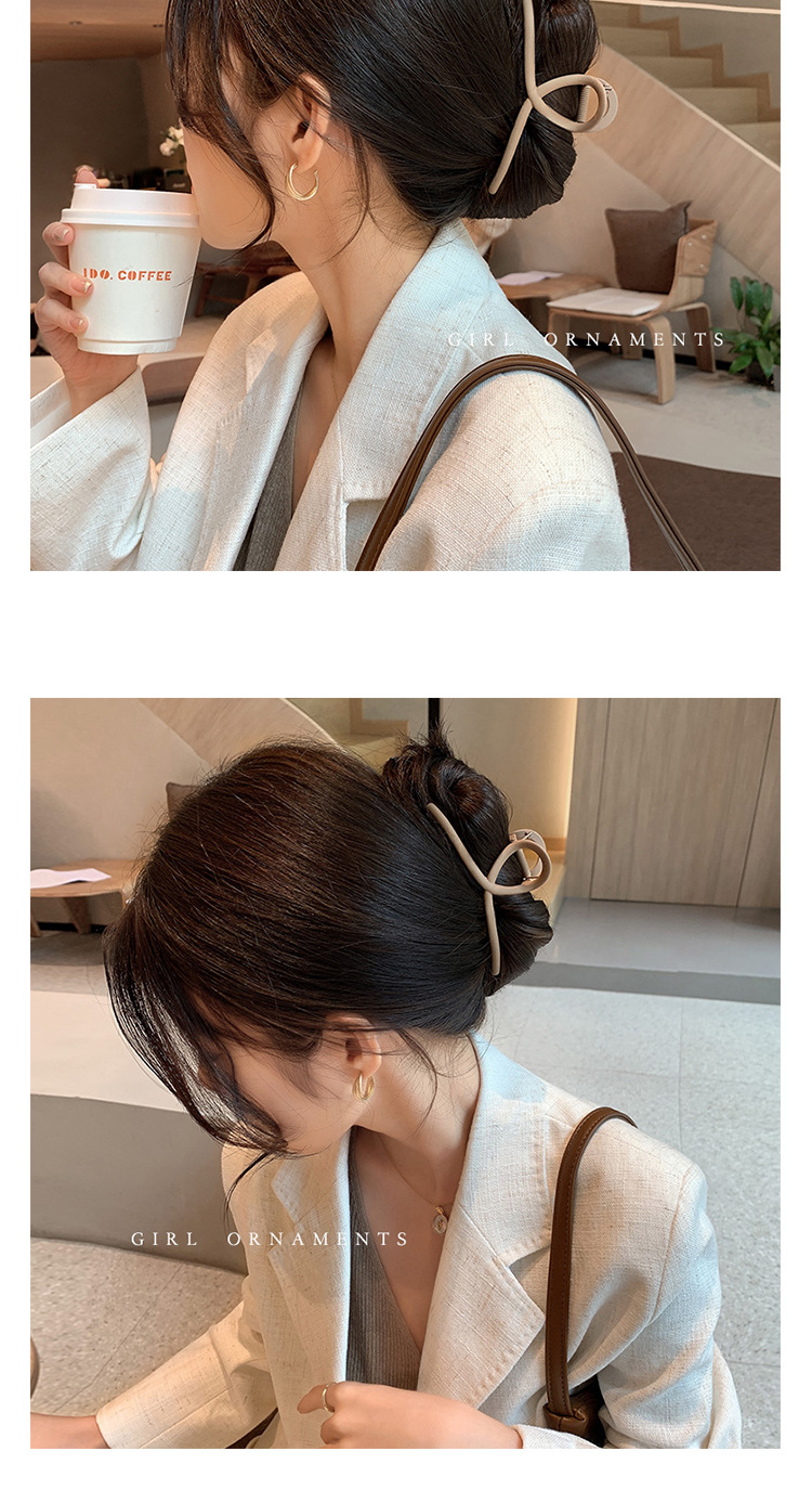 猫眼石金属发夹女后脑勺网红发抓夹鲨鱼夹子头发大号发卡头饰夏季详情9
