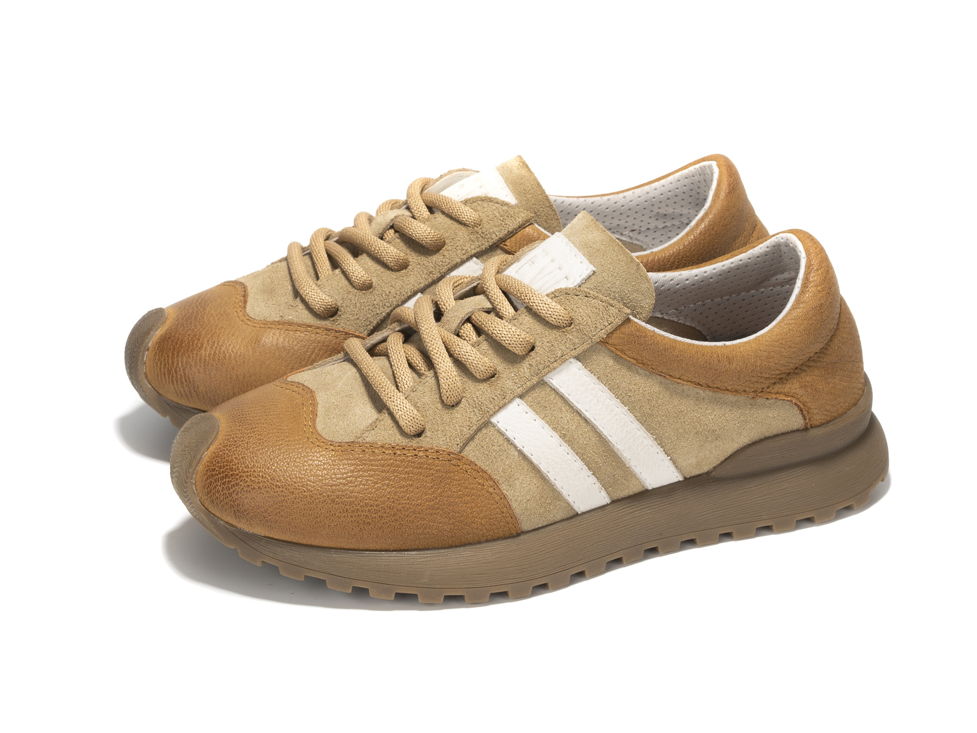 旅途 复古阿甘鞋透气休闲女鞋系带运动皮鞋潮流百搭德训鞋子批发详情9