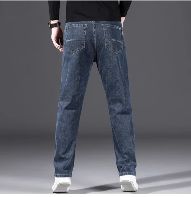 罗蒙高端牛仔裤男2025新款宽松直筒大码阔腿裤秋季男士休闲长裤子详情19