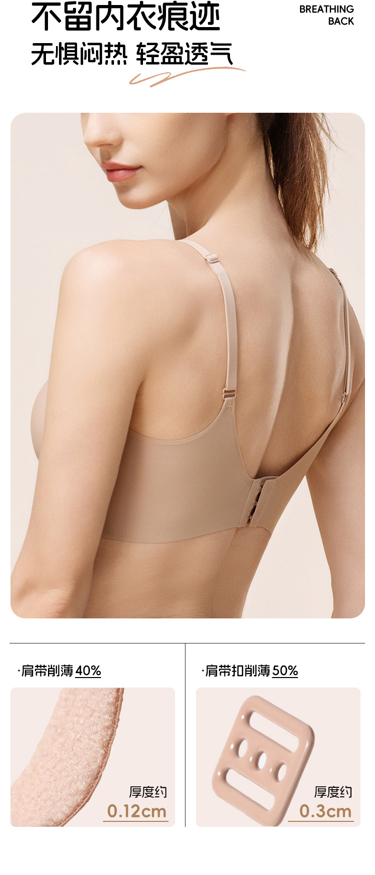 幸爆款无痕粉底液内衣女隐形穿衣不透舒适无钢圈聚拢支撑吊带文胸详情15