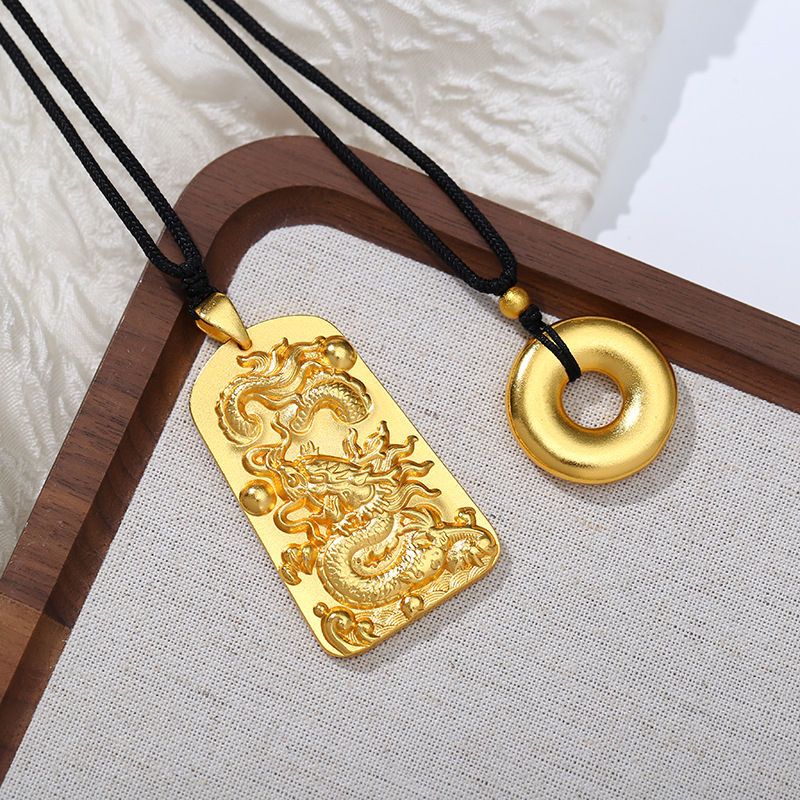 国风黄铜佛头平安好运腰牌葫芦挂件汽车装饰厂家批发项链详情6