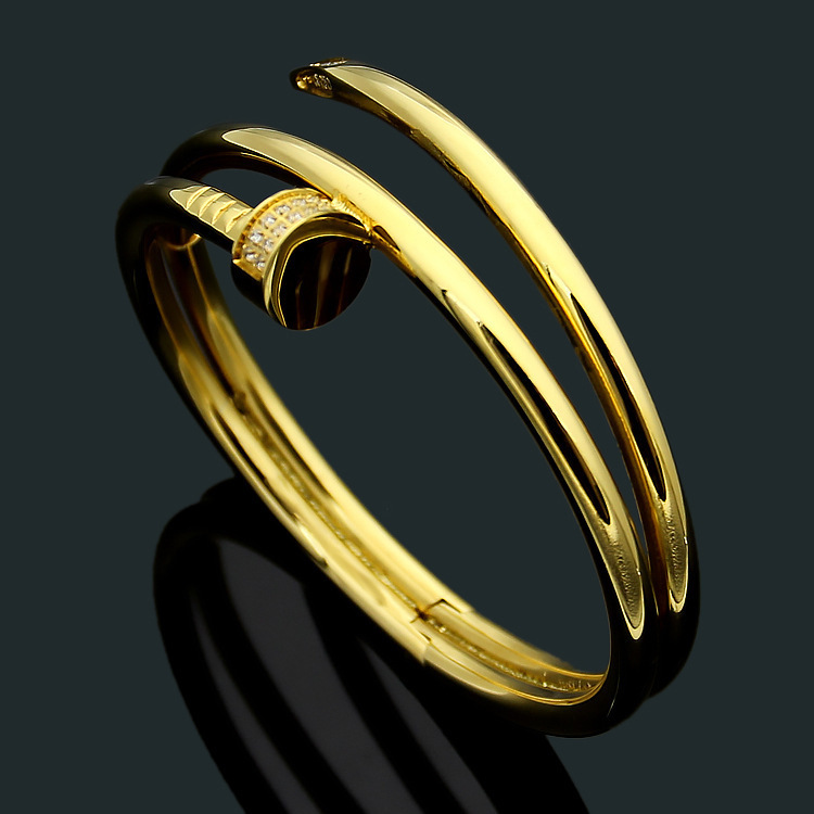 A classic 18k rose gold titanium steel bracelet that is a bestseller in Japan and South Korea. It is a unisex love nail bracelet that does not fade pic 12