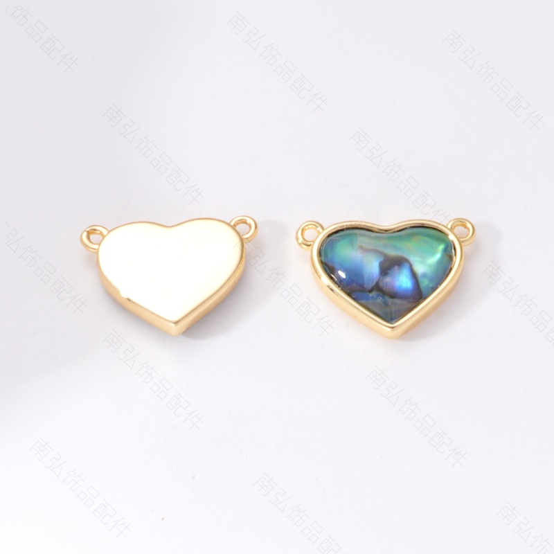 18k abalone shell jewelry connection buckle accessory, triangular round butterfly heart five-pointed star bracelet necklace accessory pic 33