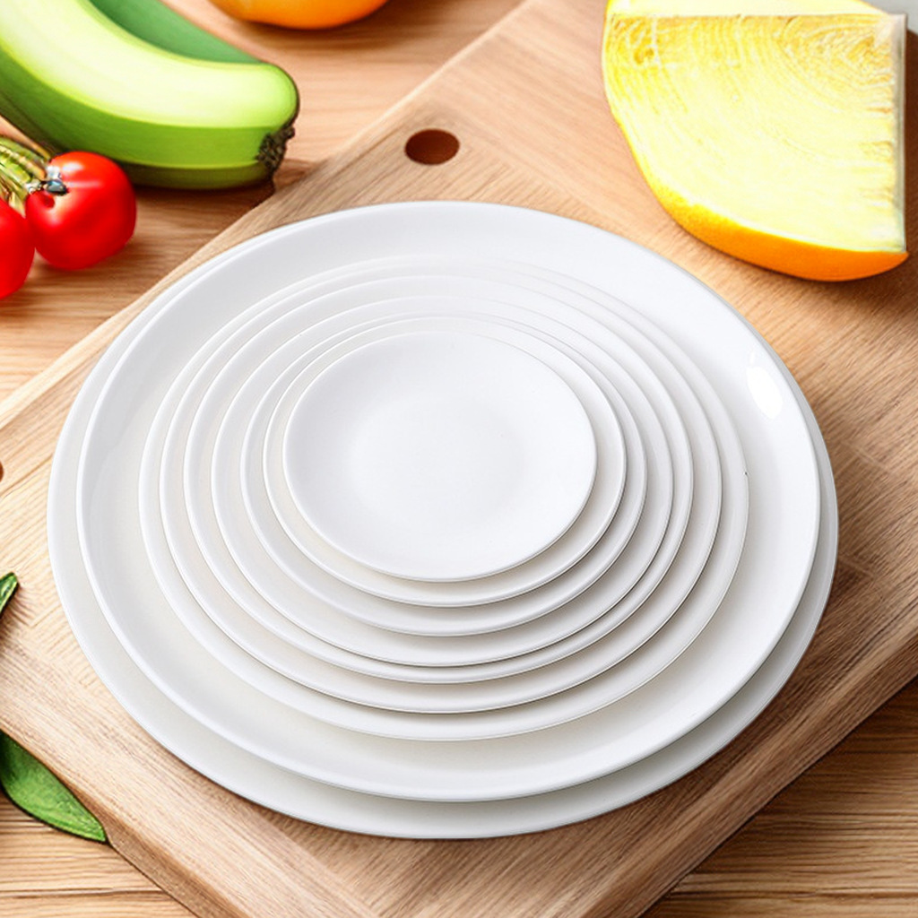 浅盘子圆形西餐牛排盘酒店商用餐厅饭店陶瓷圆盘骨碟餐具加工logo详情4