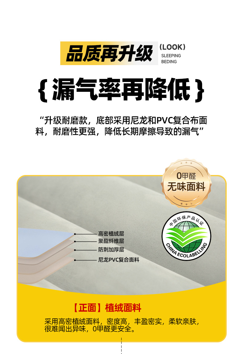 工厂车载充气床家用轿车充气床垫加大档山峰款汽车后排气垫床批发详情8