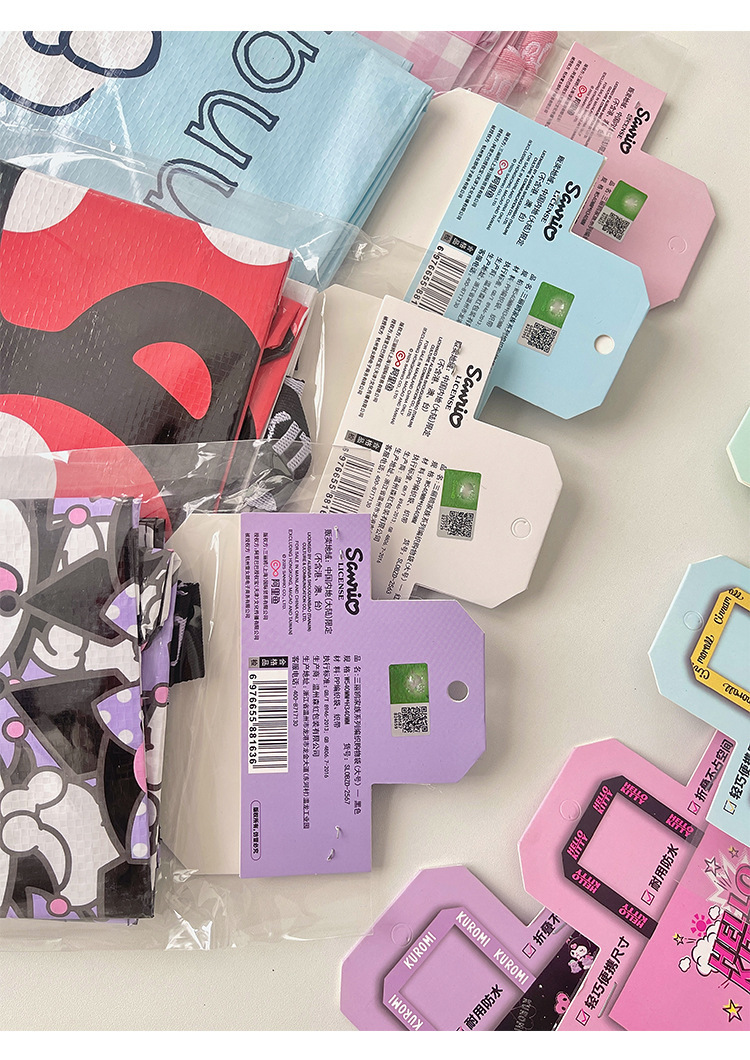 三丽鸥正版授权编制袋凯蒂猫可爱库洛米折叠便携购物袋手提单肩包详情5