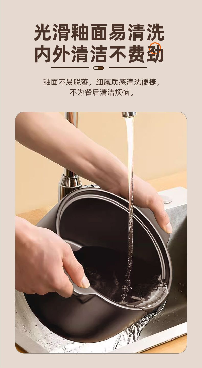 High-temperature resistant clay pot stew pot, household gas dry-fired ceramic soup pot, small clay pot soup pot, special soup pot for gas stove pic 9