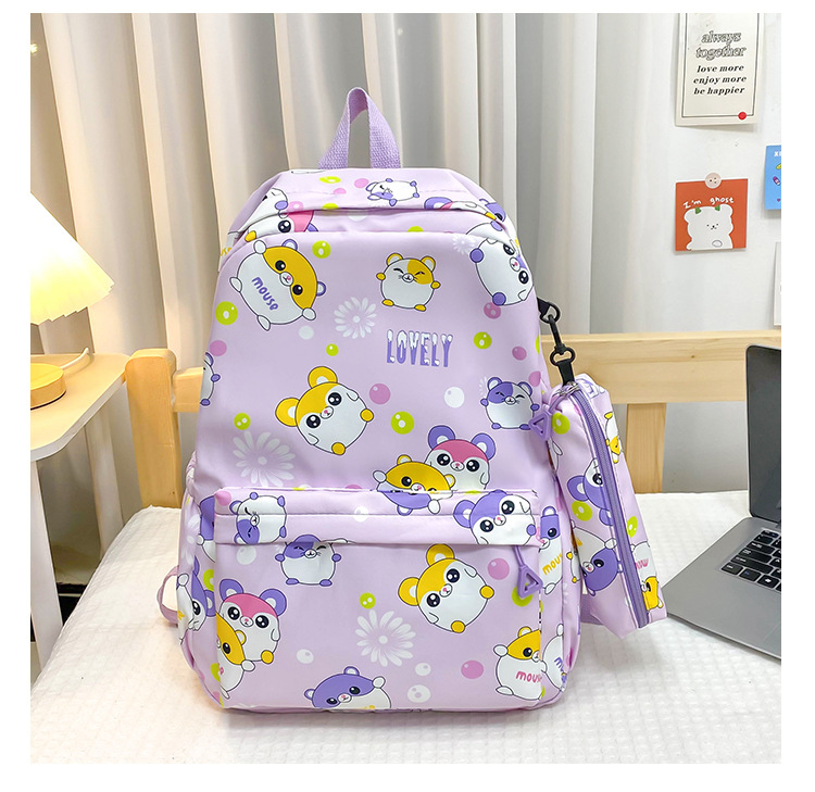 Wholesale escuela primaria primaria y secundaria estudiantes impresos espalda doble bolsa de las mujeres bolsa de la pluma de los hombres bolsa de manga color sólido bolsa de la escuela de gran capacidad pic 9