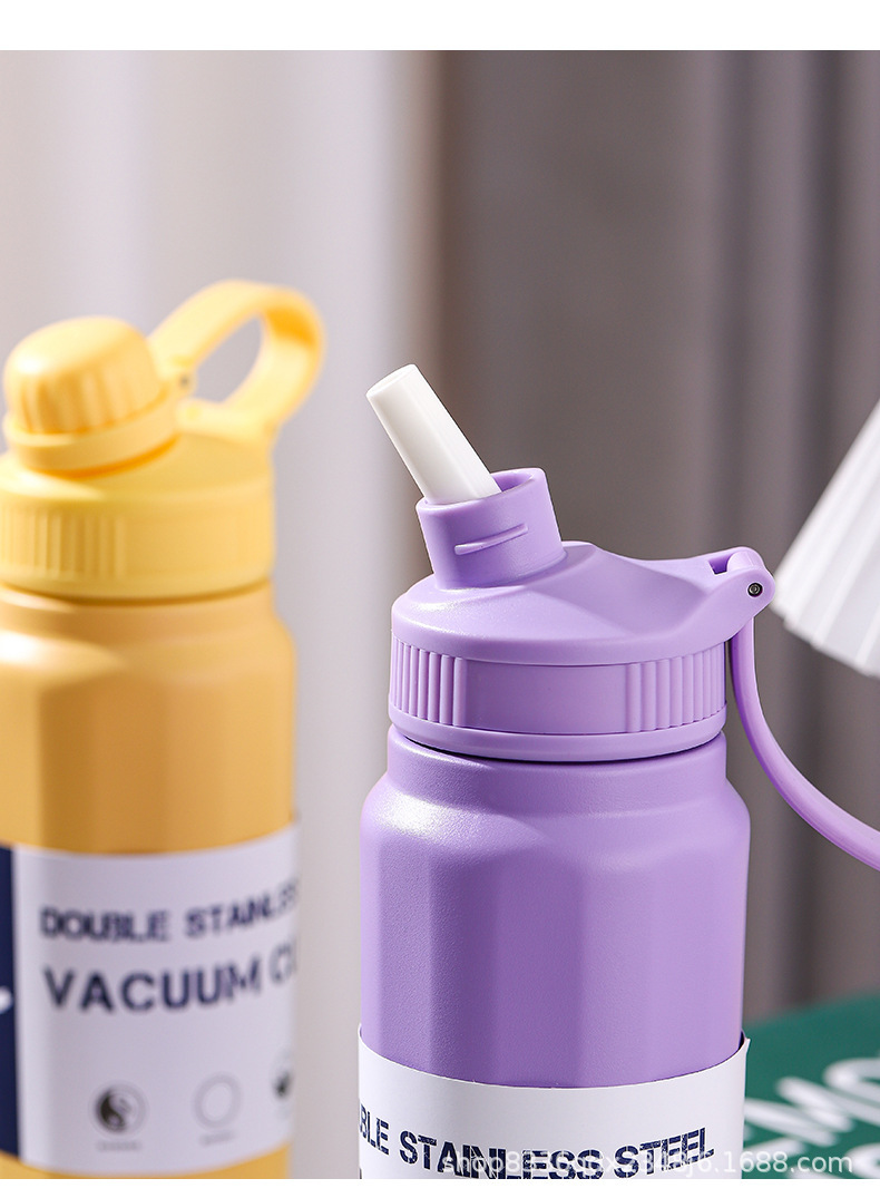 新款304不锈钢马卡龙灵动运动瓶户外手提大容量吸管外贸跨境 批发详情16