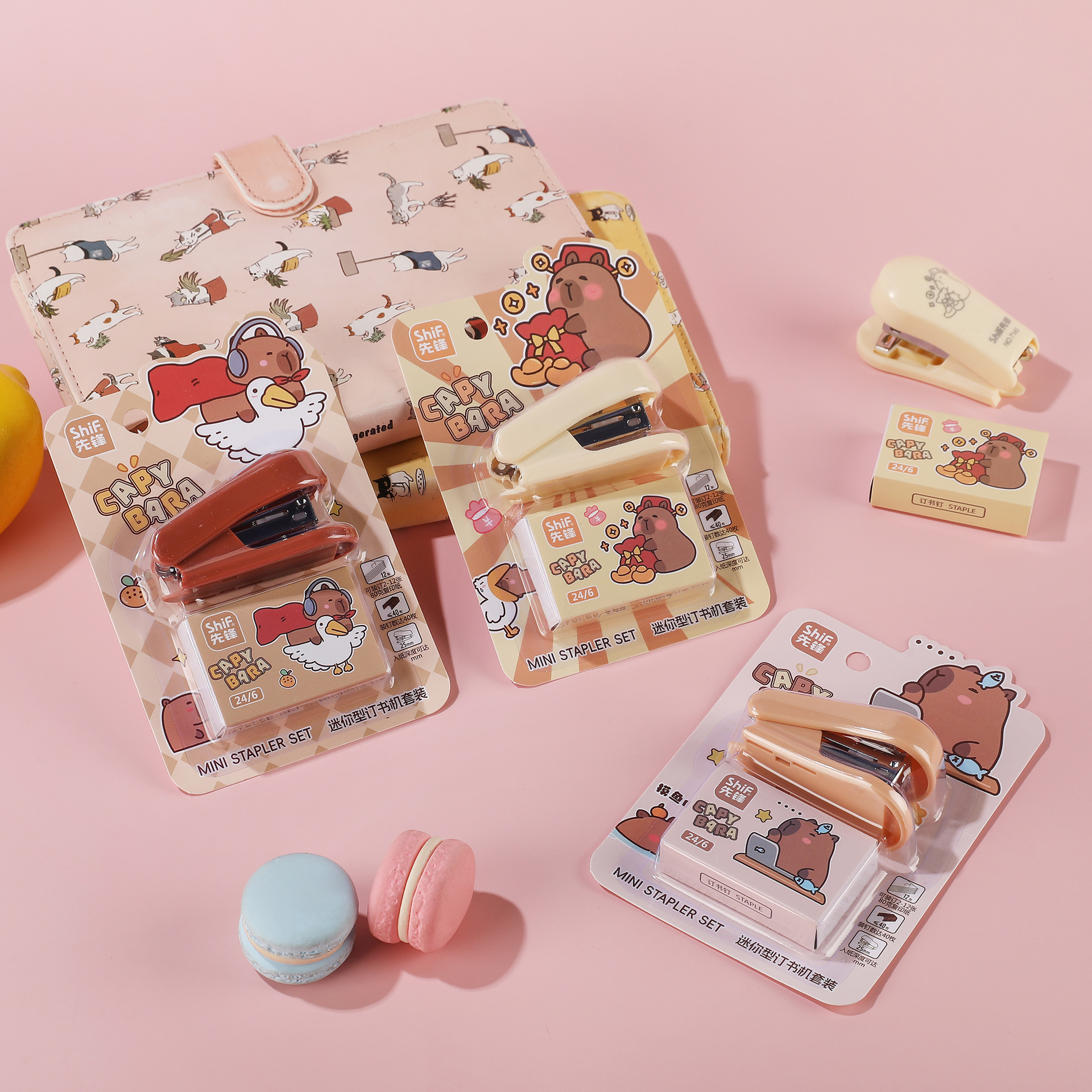 Pioneer 7145 Capibala Mini Stapler No. 12, Mini Stapler and Stapler Set, small and cute pic 6