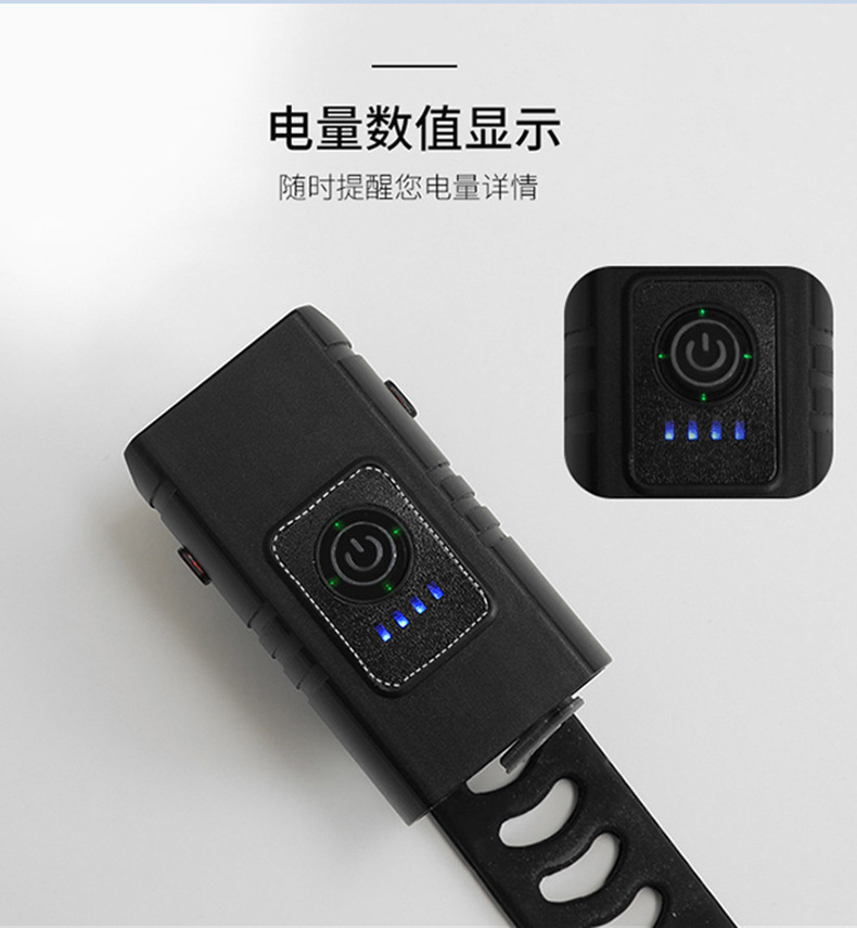 T6自行车灯铝合金前灯强光骑行手电装备户外骑行灯USB前后灯套装详情4