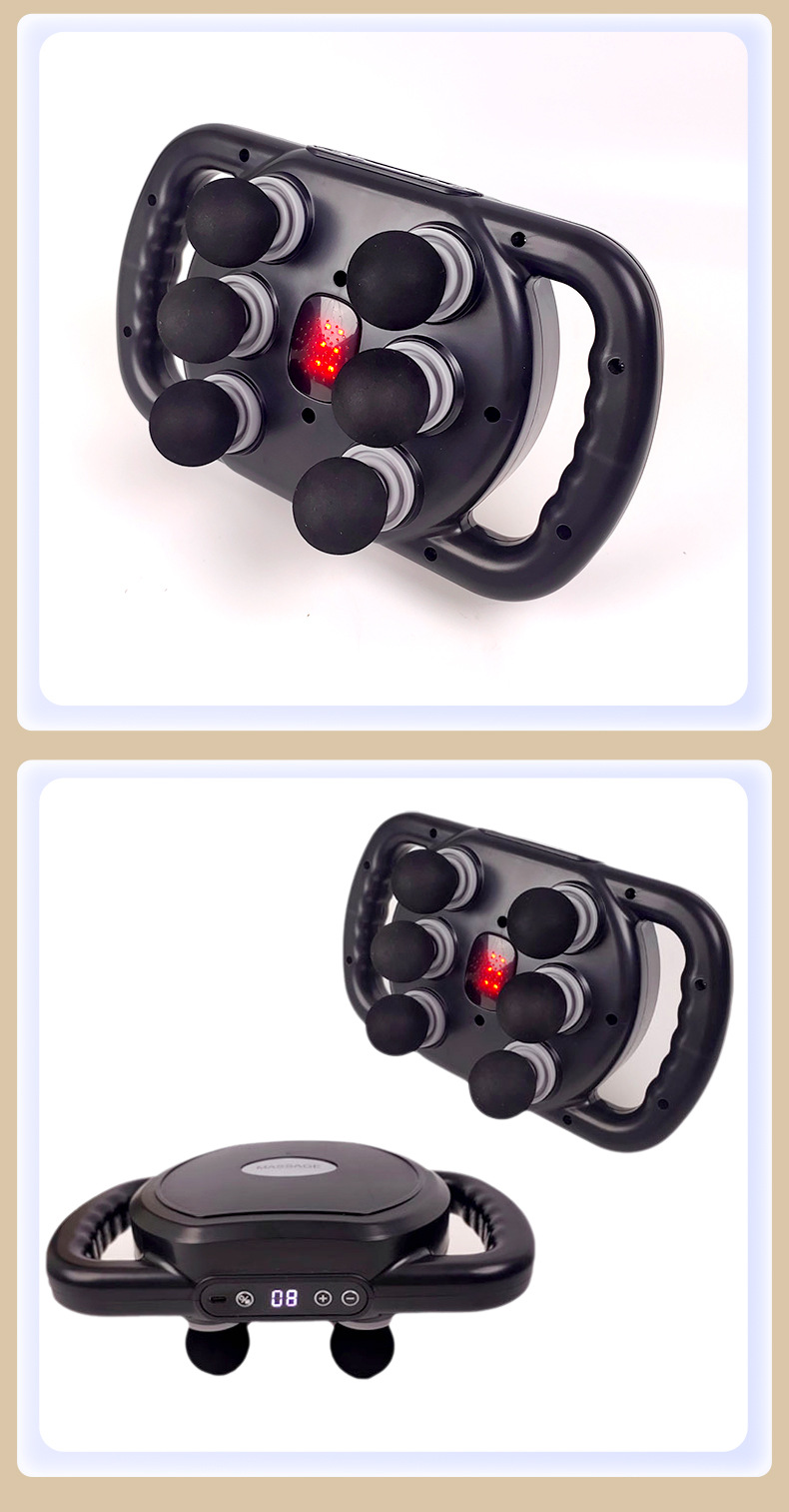 New six-head fascia gun manufacturer for foreign trade, new muscle relaxation fascia gun, neck membrane deep massage device, wholesale in stock pic 11