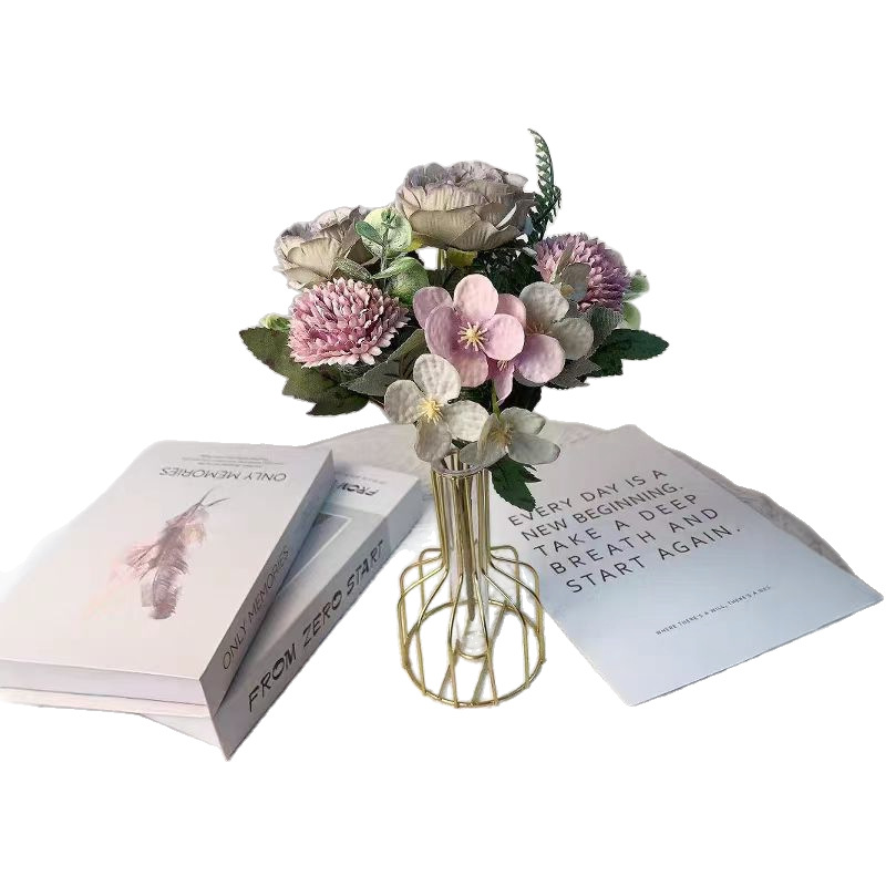 人造绢花仿真小花家居室内装饰婚庆小花把束小花茶语组合花详情9