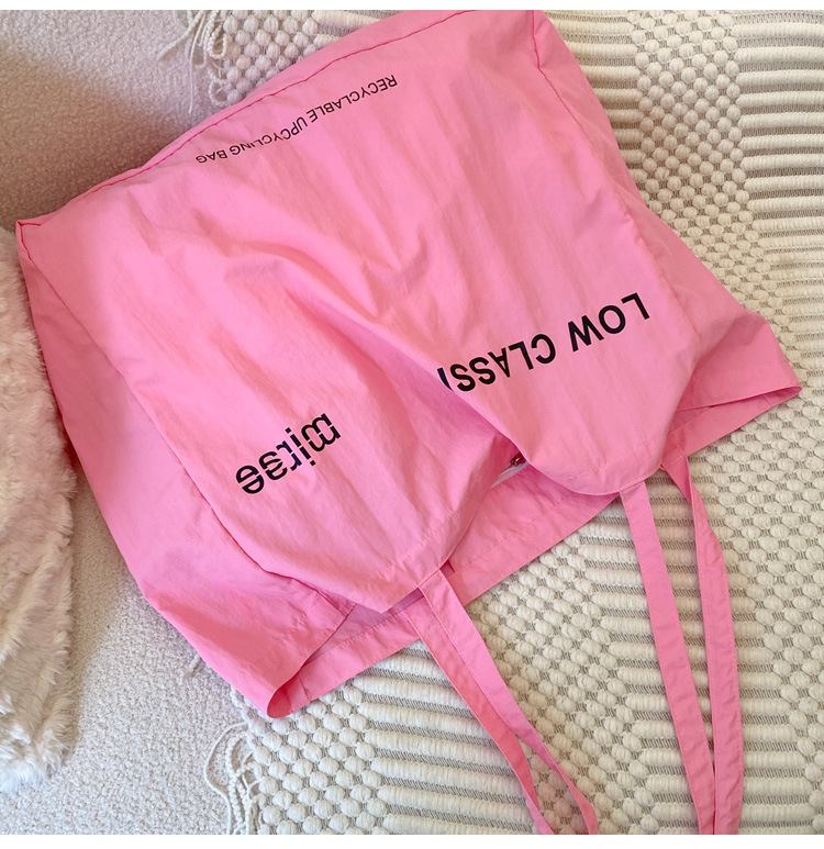 热巴同款帆布包LOWCLASSIC大容量通勤单肩包简约购物袋潮百搭详情6