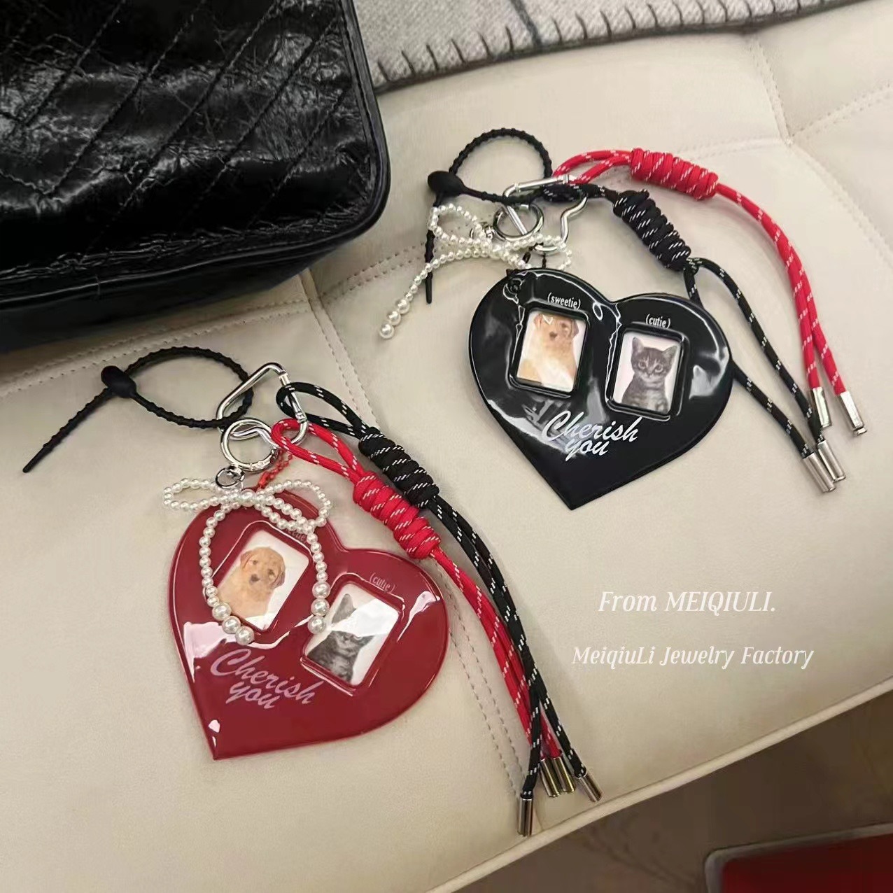 This is the same style baseball bag woven rope pendant as the Instagram blogger, featuring a high-end MIU series bag hanging rope and keychain decoration pic 25