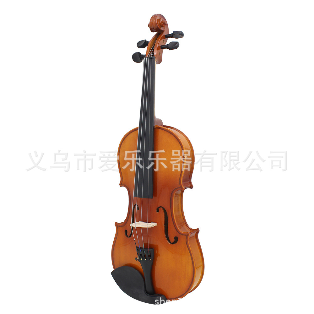 4/4 Solid wood violin natural color playing violin set for children, adults and beginners pic 7