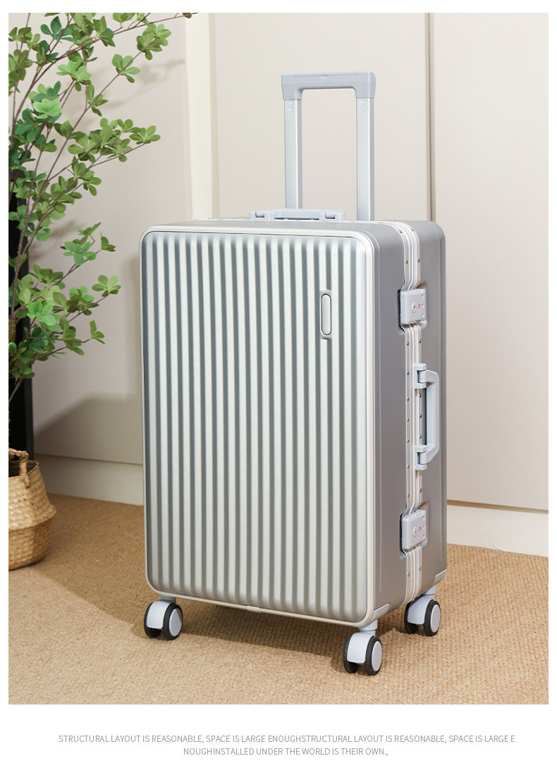 行李箱26寸铝框款20寸旅行箱万向轮学生结实耐用行李箱24寸拉杆箱详情27