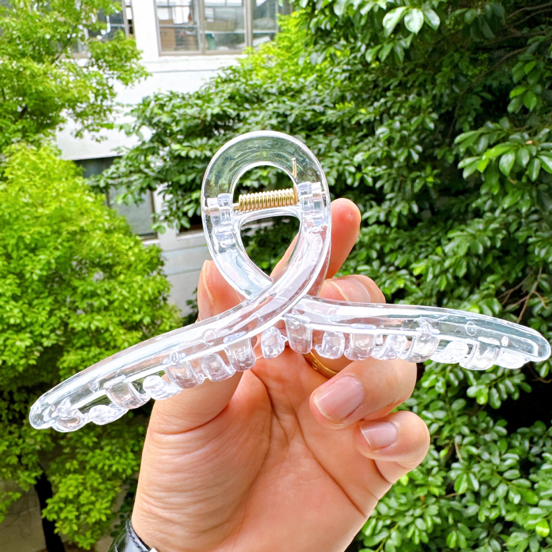 Wholesale of new transparent gripper, back head hair clip, handcrafted shark clip, diy gripper, rough bottom clip pic 4
