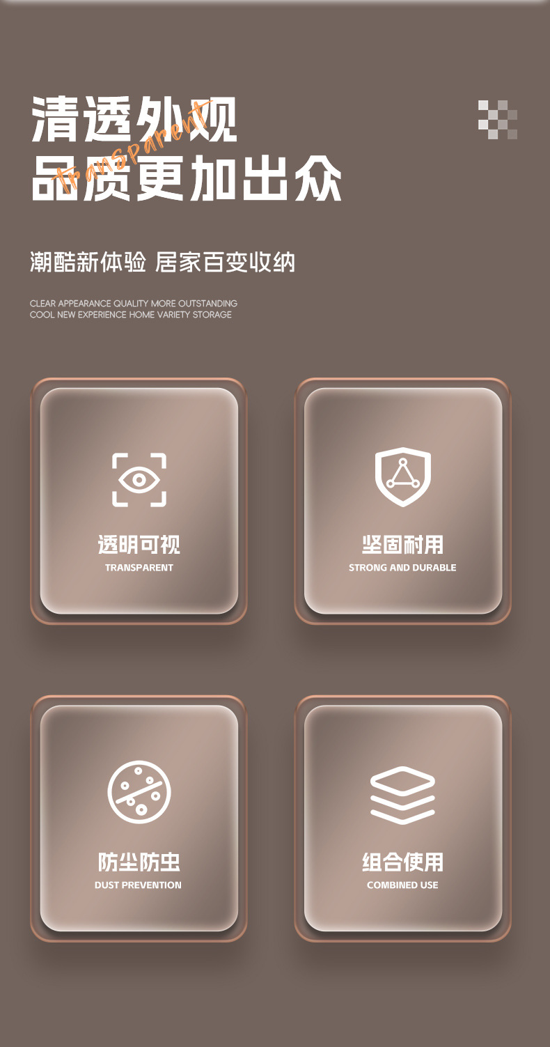 单体展示盒套装盲盒手办彩色收纳防尘展示手办透明防尘收纳盒严选详情2