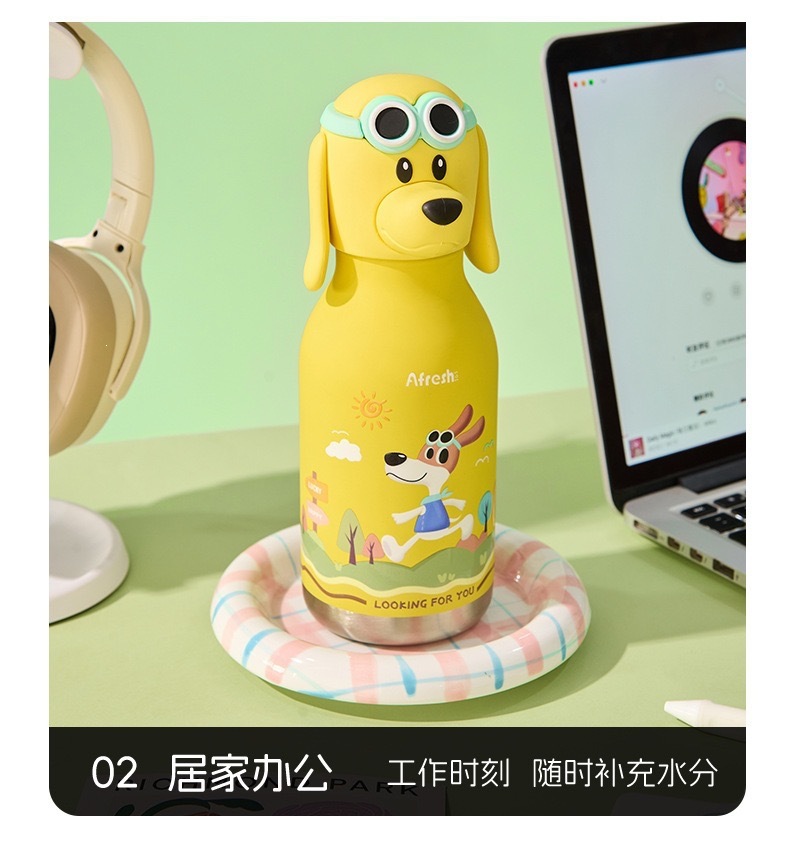 厂家批发儿童卡通可爱高颜值保温杯创意个性公仔头不锈钢保温杯详情8