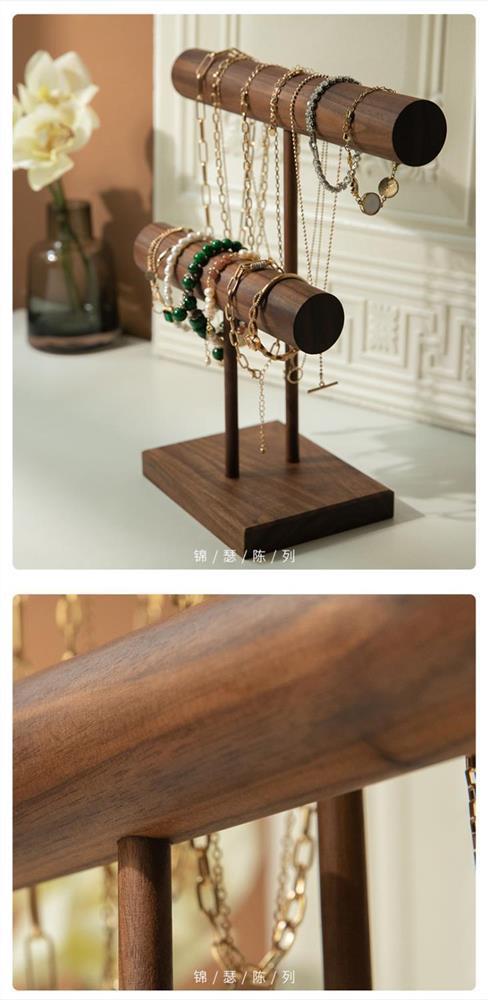 实木饰品展示架项链耳钉耳环饰品珠宝陈列道具拍摄首饰展示详情7